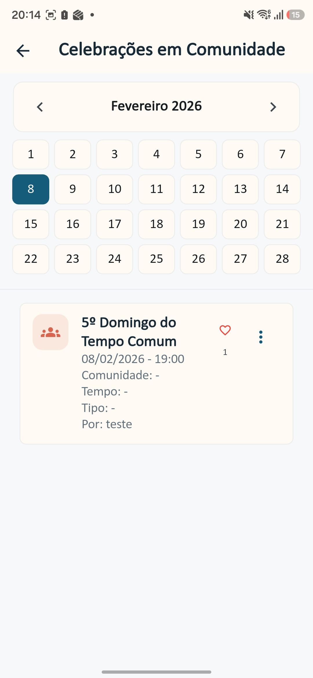 Compartilhamento e visualização online de celebracao
